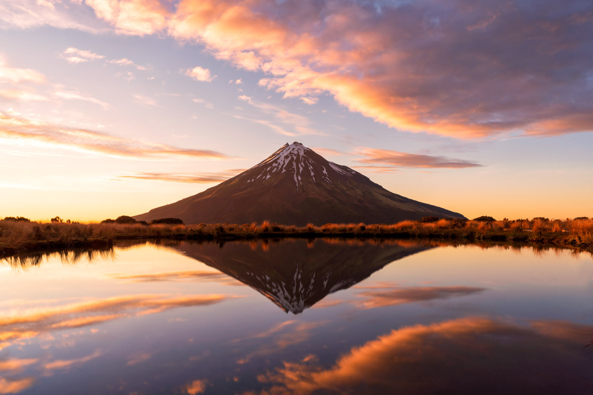 Spiegelung Horizont Neuseeland Taranaki